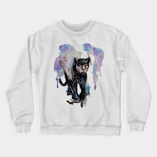 Jaguar acrylic painting Crewneck Sweatshirt